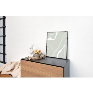 Cornice Nielsen in alluminio C2 struttura argento opaco 42x59,4 cm vetro acrilico