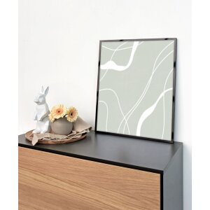 Cornice Nielsen in alluminio C2 struttura argento opaco 42x59,4 cm vetro acrilico