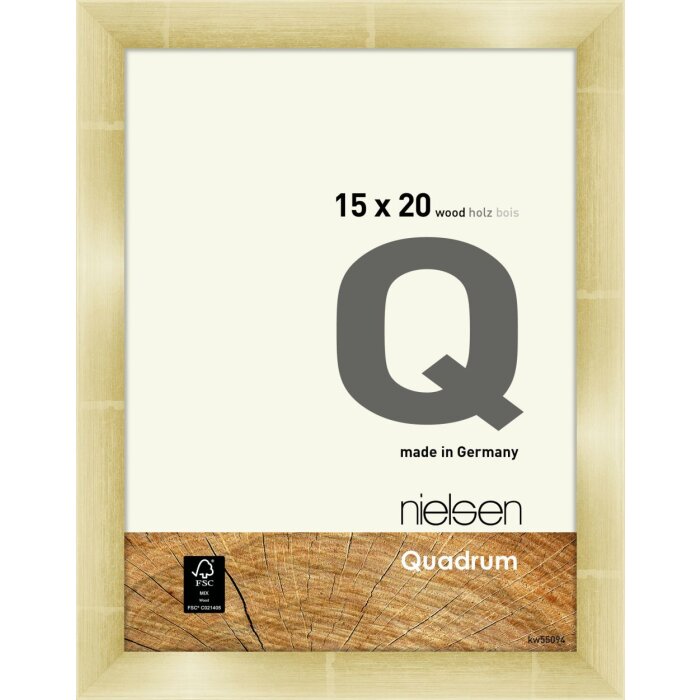 Cornice a scatto in legno Nielsen Quadrum 15x20 cm oro