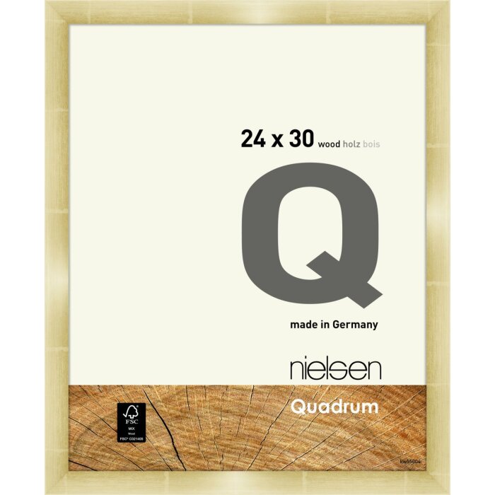Cornice a scatto in legno Nielsen Quadrum 24x30 cm oro