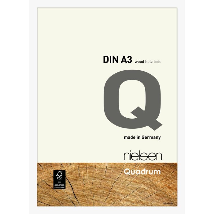 Cornice in legno Nielsen Quadrum 29,7x42 cm vetro standard DIN A3 opaco bianco