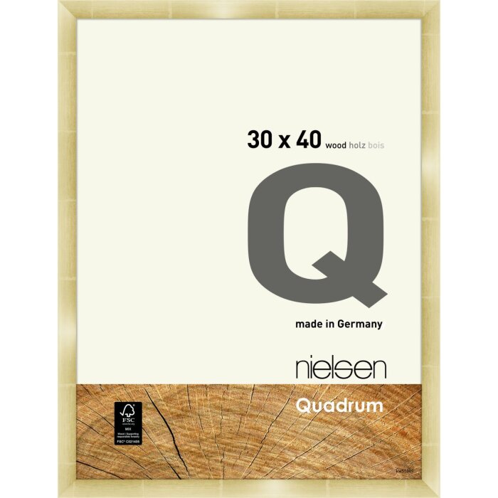 Cornice a scatto in legno Nielsen Quadrum 30x40 cm oro
