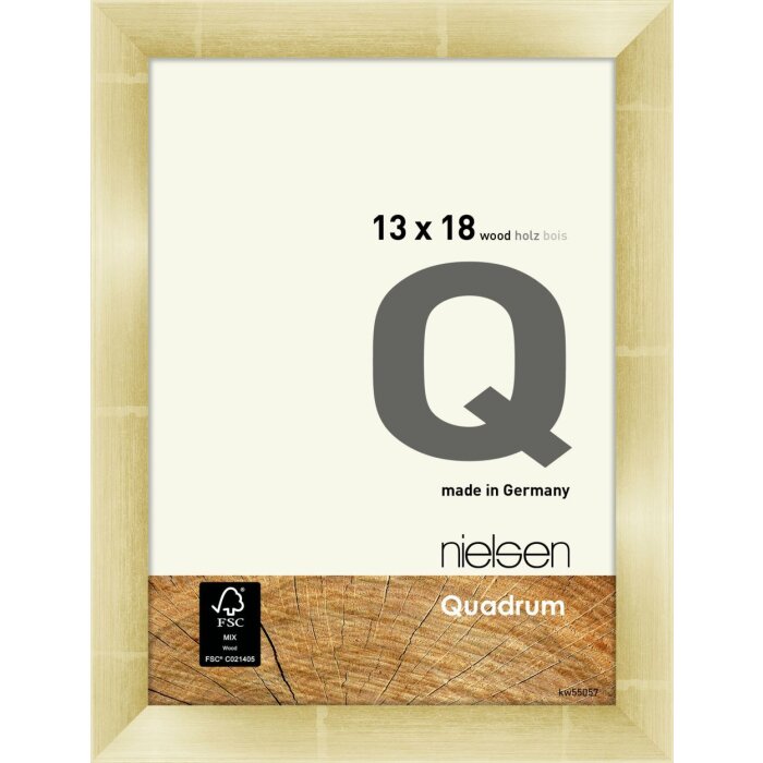Cornice a scatto in legno Nielsen Quadrum 13x18 cm oro