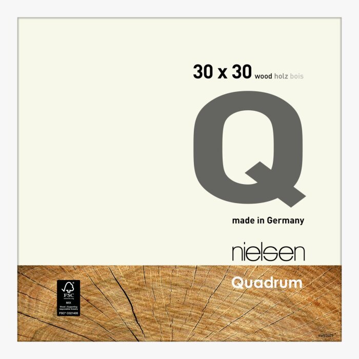 Cornice in legno Nielsen Quadrum 30x30 cm bianco opaco