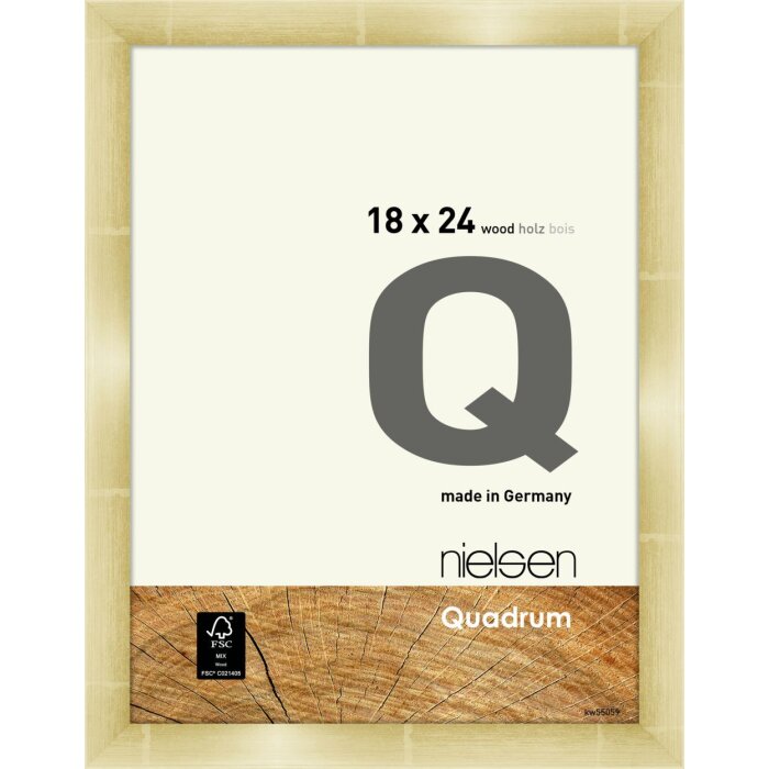 Cornice a scatto in legno Nielsen Quadrum 18x24 cm oro