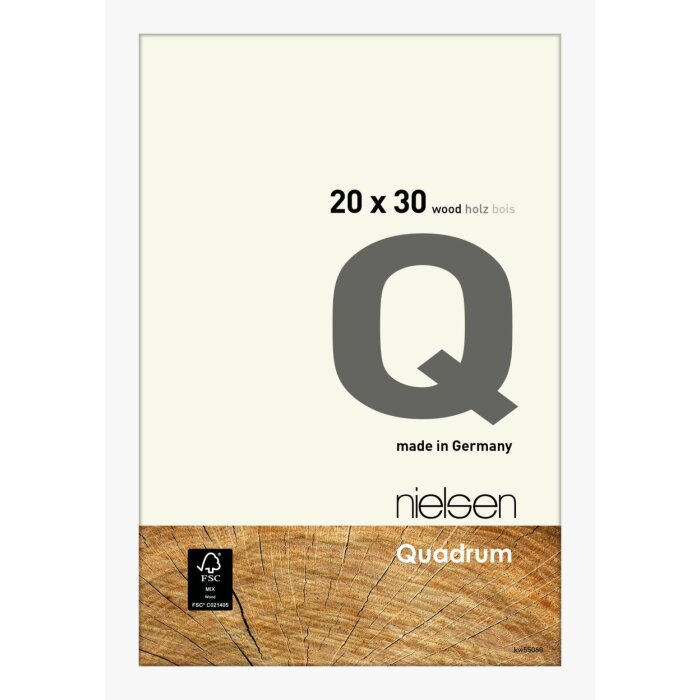 Nielsen Telaio a scatto in legno Quadrum 20x30 cm bianco opaco