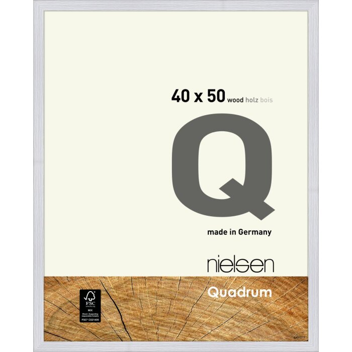 Nielsen Quadrum cornice in legno 40x50 cm bianco neve vetro normale legno di pino