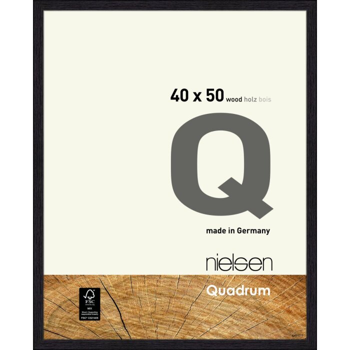 Fasciatoio in legno Nielsen Quadrum 40x50 cm nero corvino
