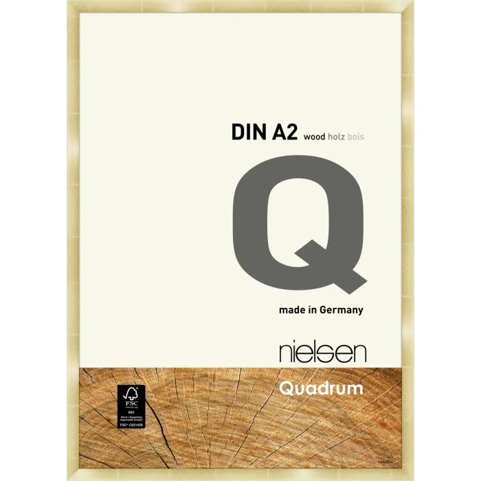 Fasciatoio Nielsen in legno Quadrum 42x59,4 cm oro