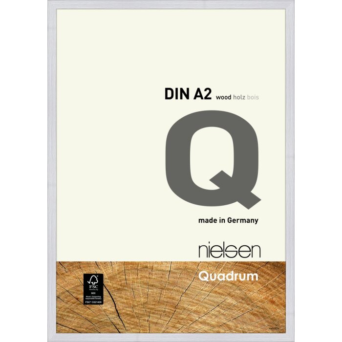 Cornice smontabile in legno Nielsen Quadrum 42x59,4 cm legno di pino bianco neve
