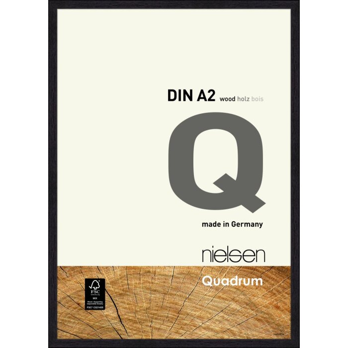 Fasciatoio in legno Nielsen Quadrum 42x59,4 cm nero corvino