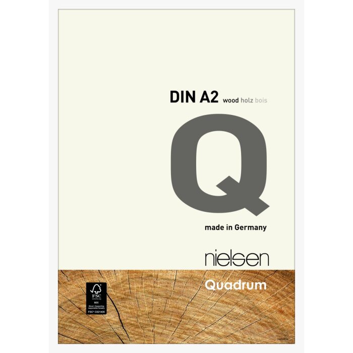Nielsen Quadrum telaio in legno 42x59,4 cm bianco vetro standard DIN A2