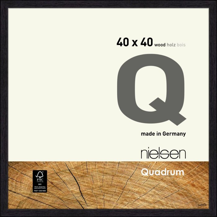 Fasciatoio in legno Nielsen Quadrum 40x40 cm nero corvino