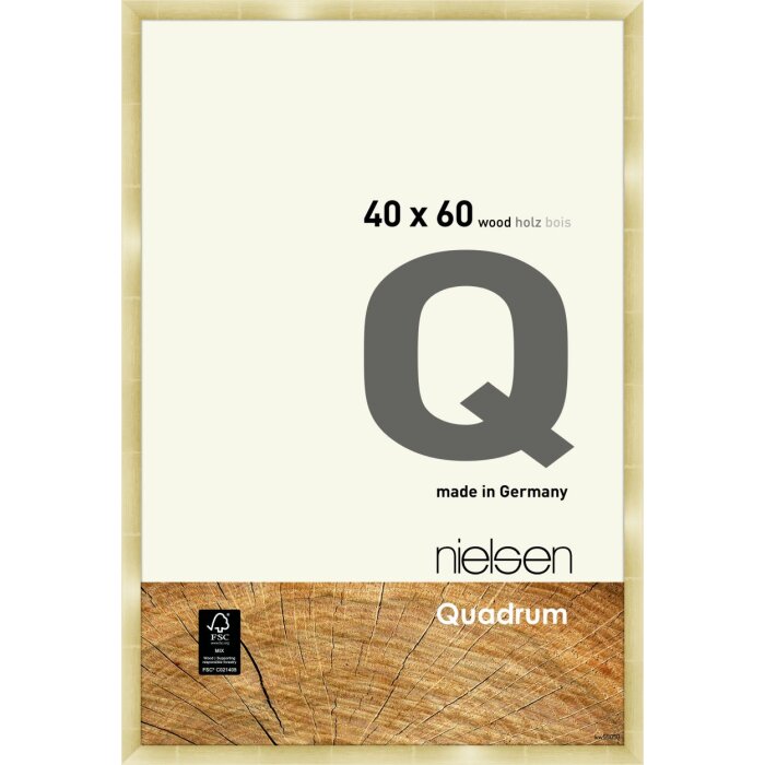 Cornice a scatto in legno Nielsen Quadrum 40x60 cm oro