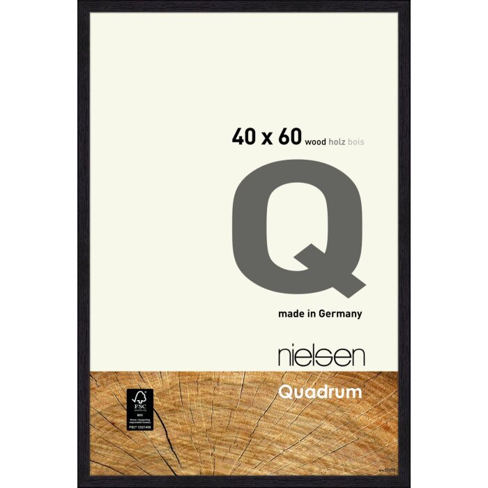 Fasciatoio in legno Nielsen Quadrum 40x60 cm nero corvino