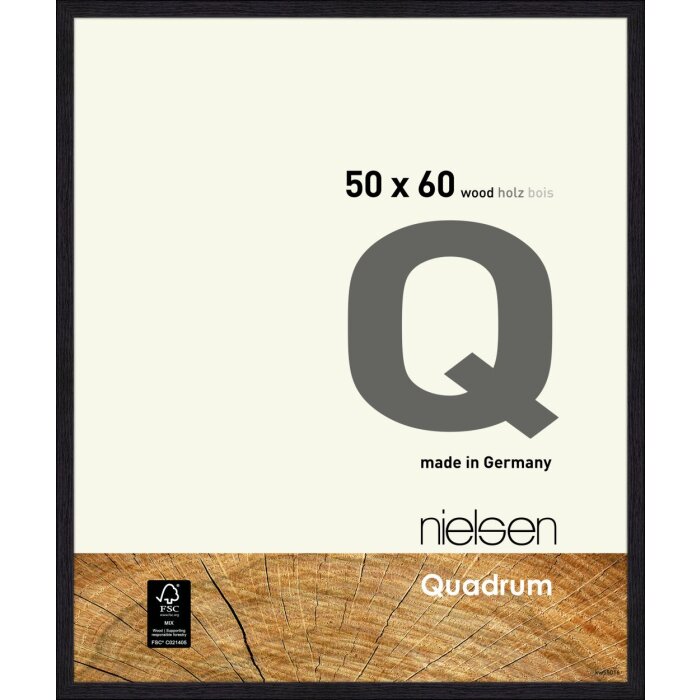 Nielsen Quadrum cornice in legno 50x60 cm nero corvino