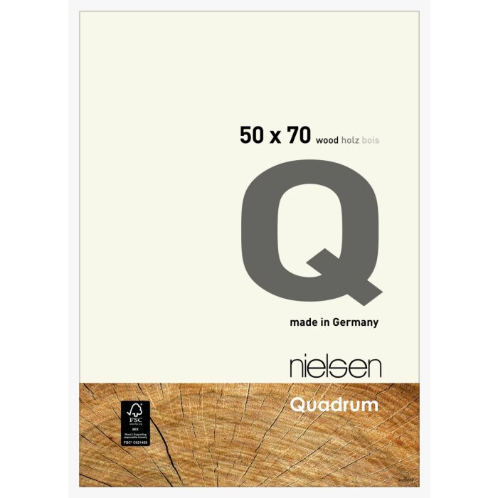 Nielsen Telaio a scatto in legno Quadrum 50x70 cm bianco opaco