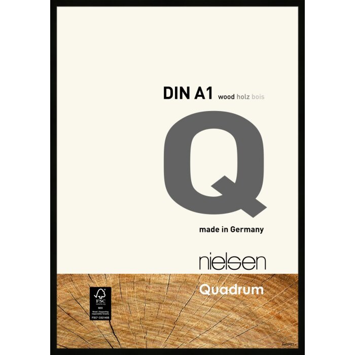 Nielsen Telaio a scatto in legno Quadrum 59,4x84,1 cm nero