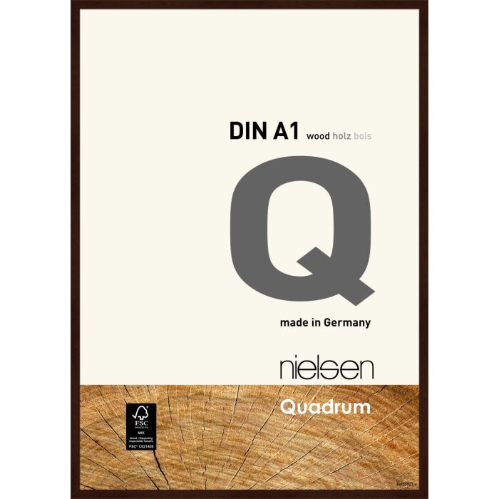 Telaio smontabile in legno Nielsen Quadrum 59,4x84,1 cm Wenge DIN A1