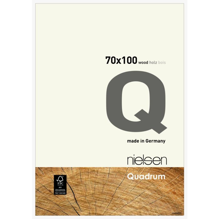 Nielsen Telaio a scatto in legno Quadrum 70x100 cm bianco opaco
