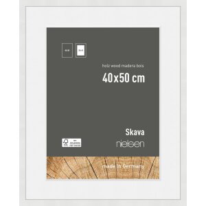 Cornice Nielsen in legno Skava Bianco 40x50 cm con...