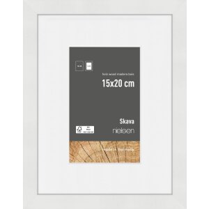Cornice Nielsen in legno Skava Bianco 15x20 cm con...