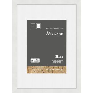 Cornice Nielsen in legno Skava Bianco 21x29,7 cm con...
