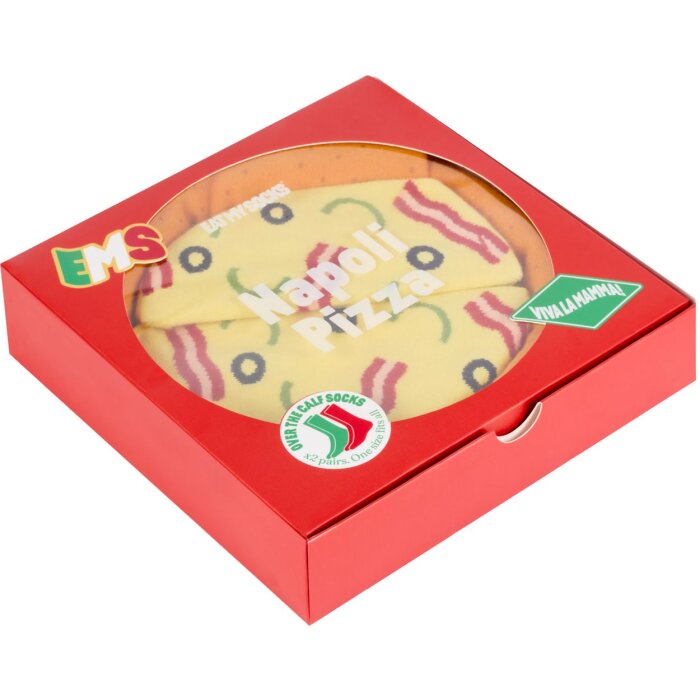 EatMySocks confezione doppia di calzini Napoli Pizza Full