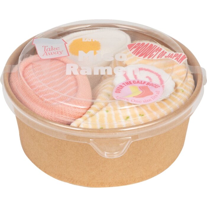 EatMySocks confezione doppia di calzini lunghi Miso Ramen idea regalo 43% poliestere 30°C