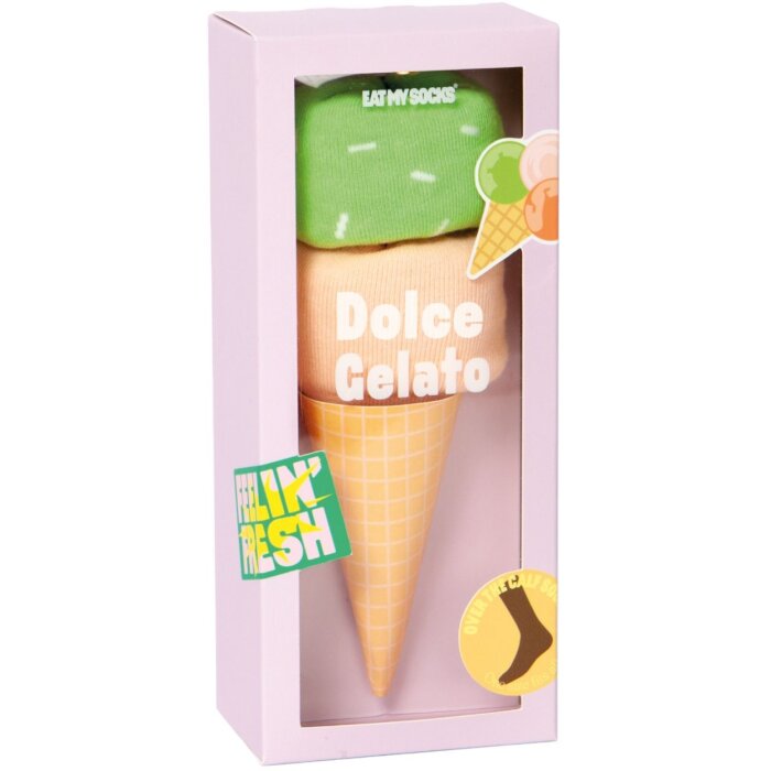 EatMySocks Calzini lunghi Dolce Gelato Rosa Verde cono gelato