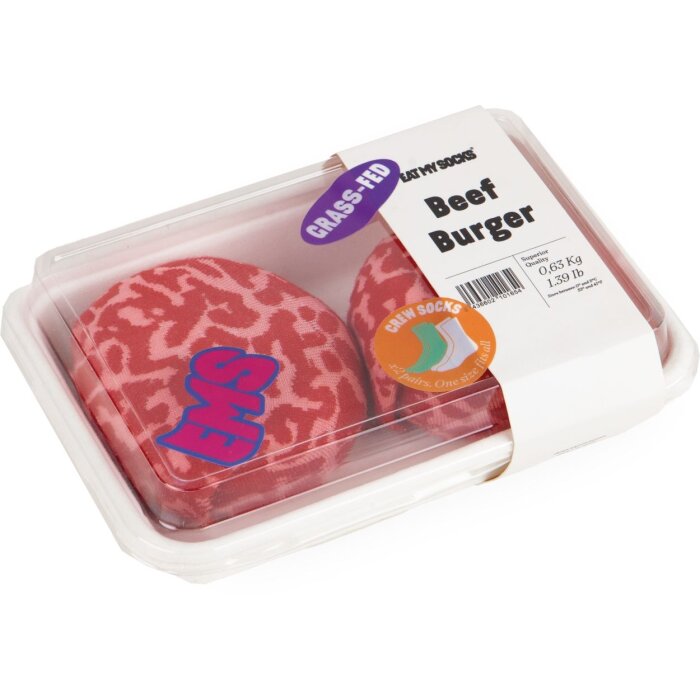 EatMySocks confezione doppia di calzini corti Beef Burger