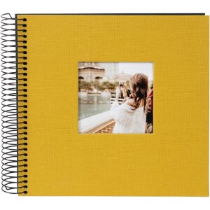 Album a spirale Goldbuch Bella Vista senape 20x20 cm 40 pagine nere