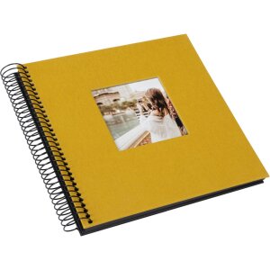 Album a spirale Goldbuch Bella Vista senape 20x20 cm 40 pagine nere