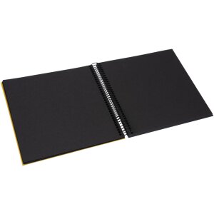 Album a spirale Goldbuch Bella Vista senape 20x20 cm 40 pagine nere