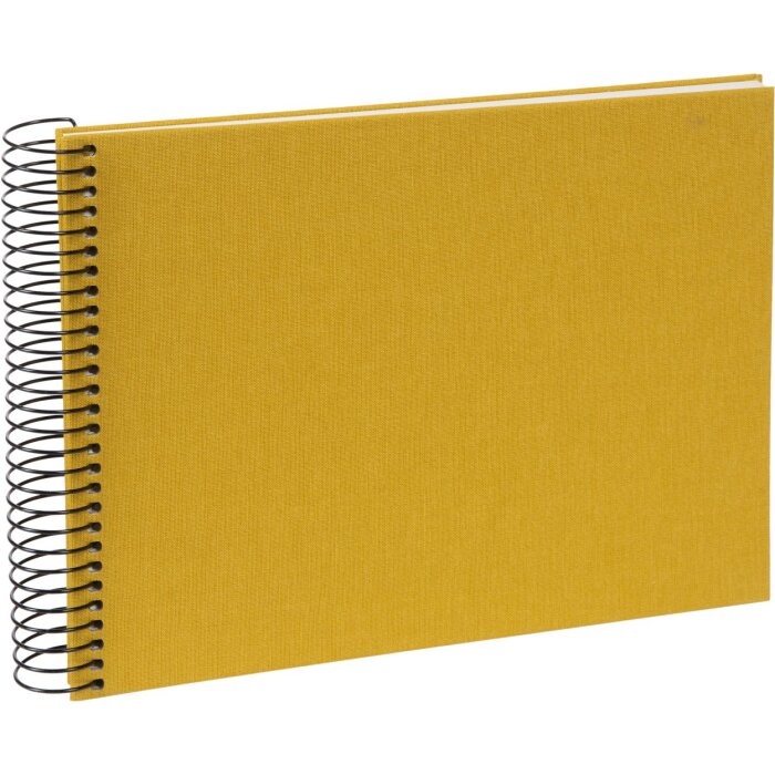 Album a spirale Goldbuch Bella Vista senape 24x17 cm 40 pagine bianche lino
