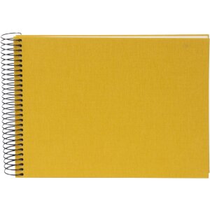 Album a spirale Goldbuch Bella Vista senape 24x17 cm 40 pagine bianche lino