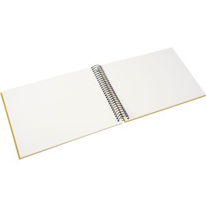 Album a spirale Goldbuch Bella Vista senape 24x17 cm 40 pagine bianche lino