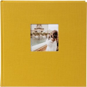 Album fotografico Goldbuch Bella Vista senape 25x25 cm 60 pagine bianche