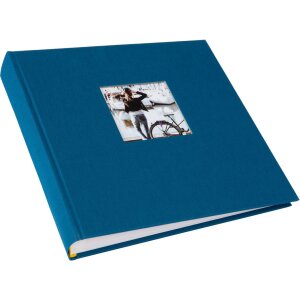 Album fotografico Goldbuch Bella Vista petrol 25x25 cm lino 60 pagine