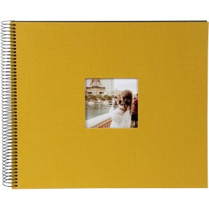 Album a spirale Goldbuch Bella Vista senape 34x30 cm 40 pagine nere perforate