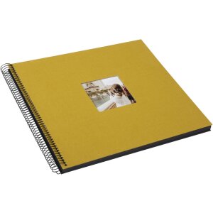 Album a spirale Goldbuch Bella Vista senape 34x30 cm 40 pagine nere perforate