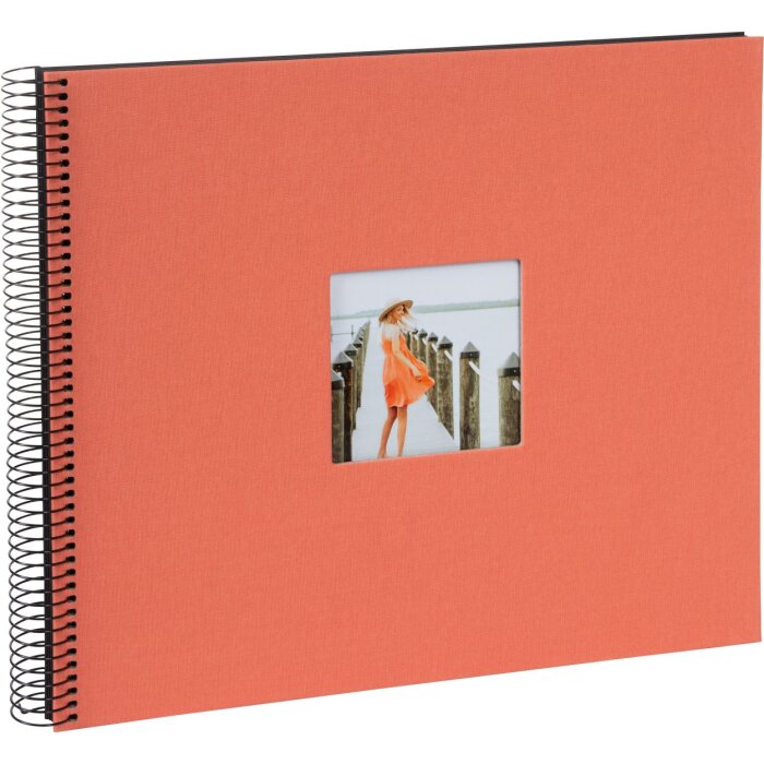 Album a spirale Goldbuch Bella Vista salmone 34x30 cm 40 pagine nere fustellate