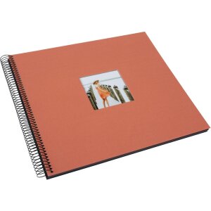 Album a spirale Goldbuch Bella Vista salmone 34x30 cm 40 pagine nere fustellate