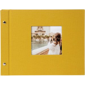 Album a vite Goldbuch Bella Vista senape 30x25 cm 40 pagine nere
