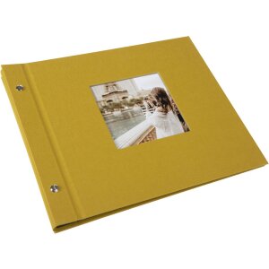 Album a vite Goldbuch Bella Vista senape 30x25 cm 40 pagine nere