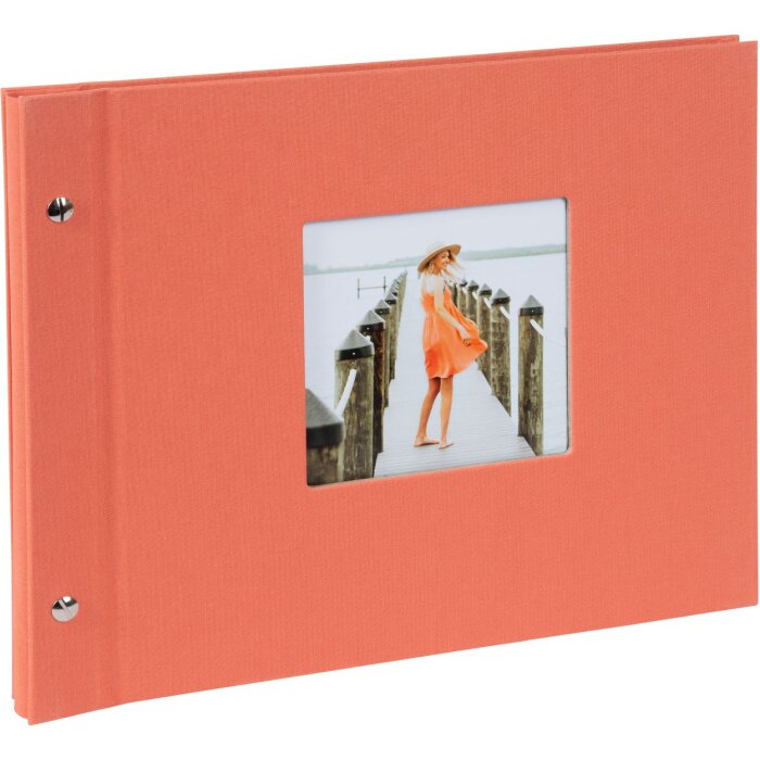 Album a vite Goldbuch Bella Vista salmone 30x25 cm 40 pagine nere