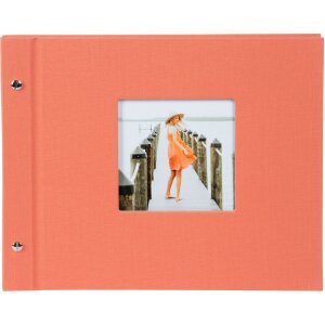 Album a vite Goldbuch Bella Vista salmone 30x25 cm lino espandibile