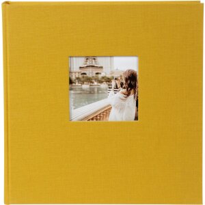 Album fotografico Goldbuch Bella Vista senape 30x31 cm 60 pagine bianche