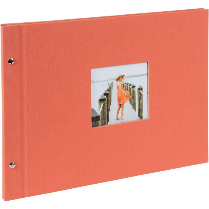Album a vite Goldbuch Bella Vista salmone 39x31 cm 40 pagine nere