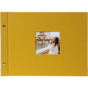 Album a vite Goldbuch Bella Vista senape 39x31 cm 40 pagine bianche